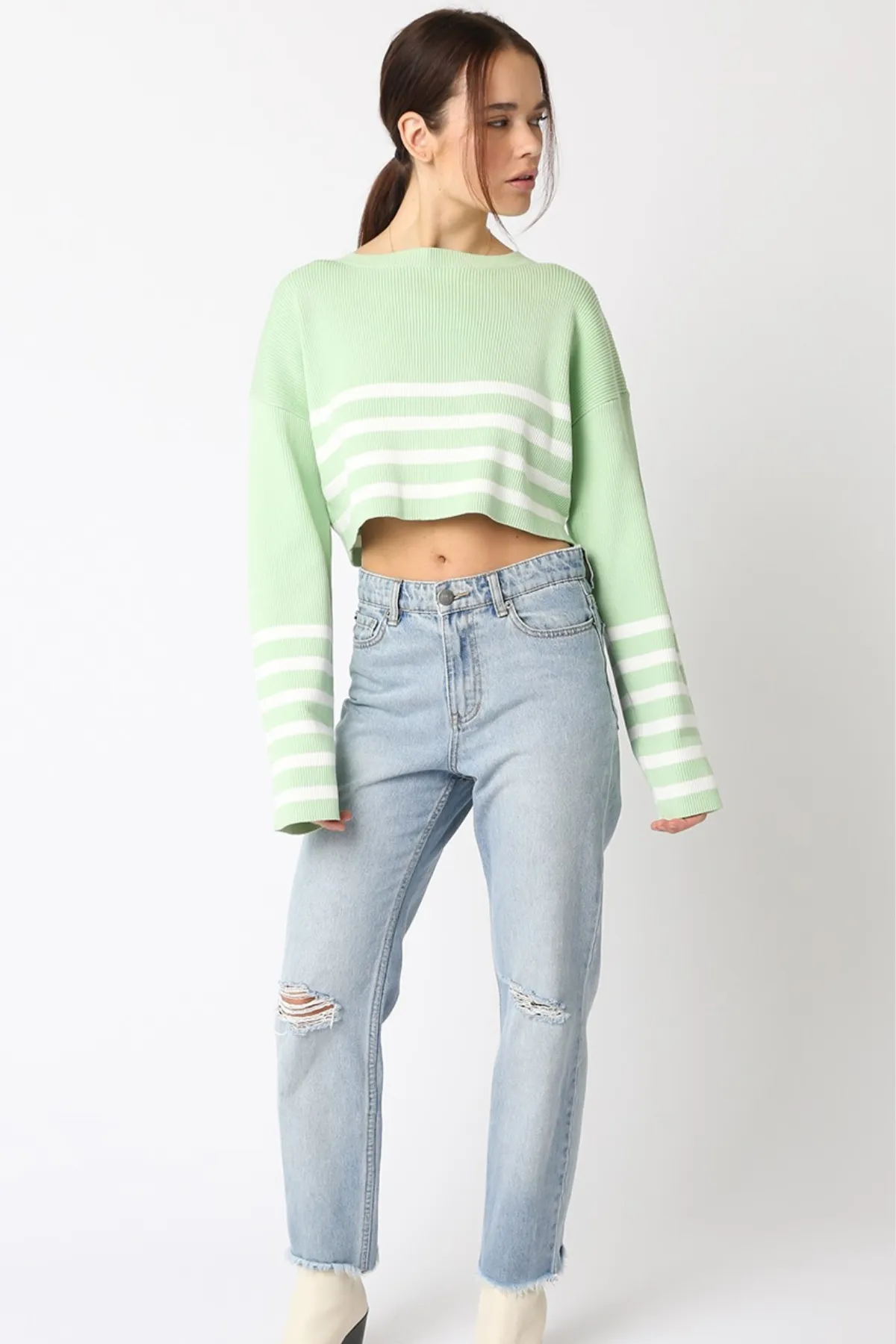 Ash Cropped Sweater