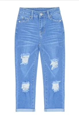 'Bonnie Bianca' Premium Wash Relax Fit High-Rise Jeans