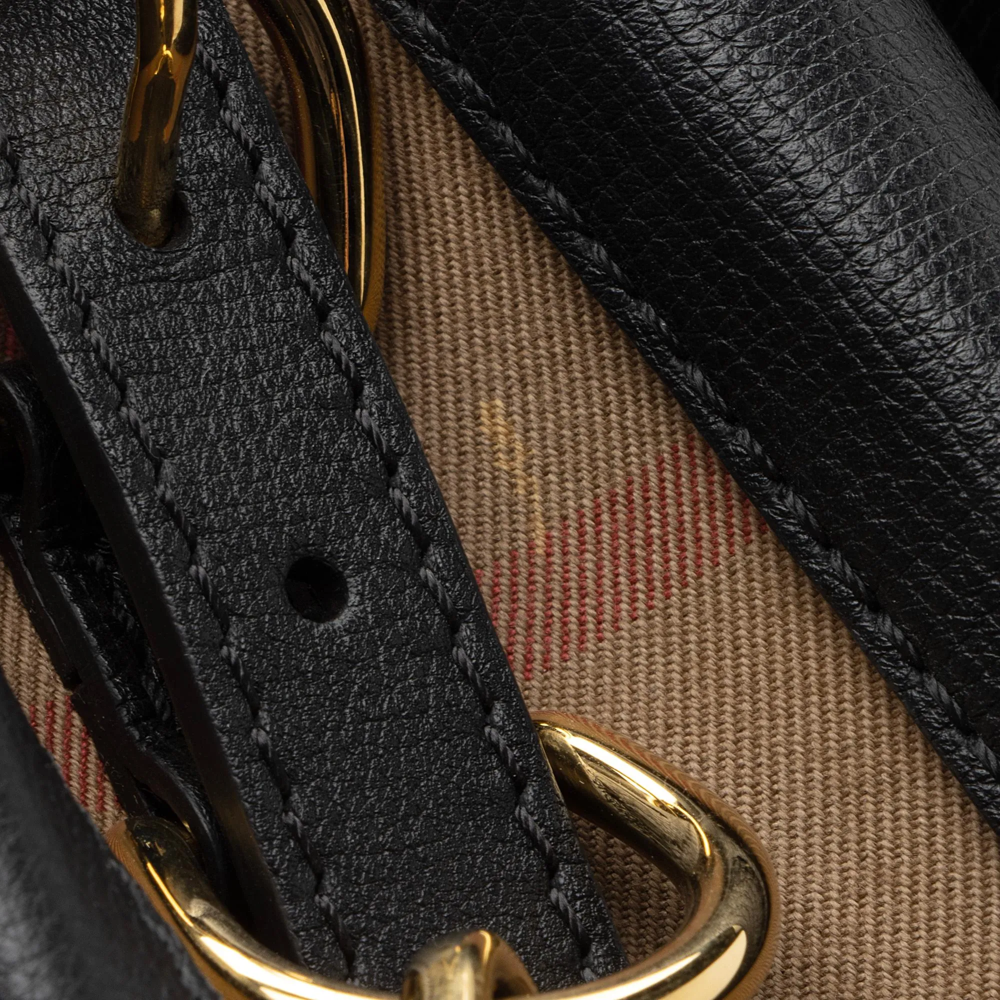 Burberry Calfskin House Check Camberley Medium Satchel (SHF-gaZERz)