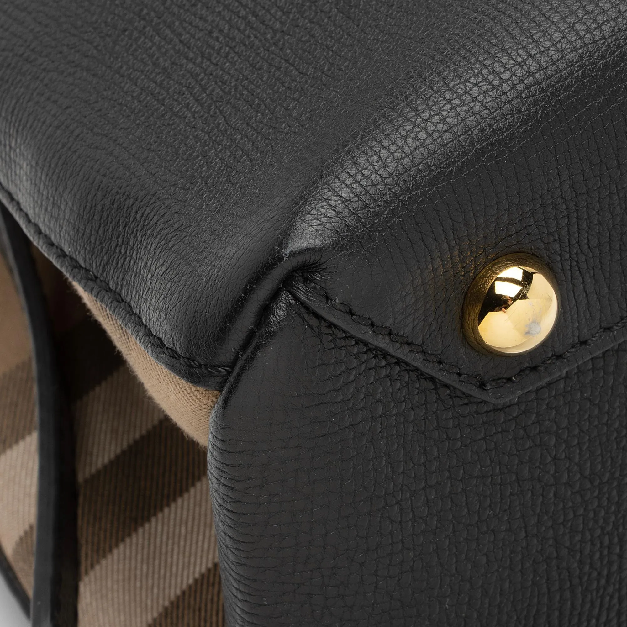 Burberry Calfskin House Check Camberley Medium Satchel (SHF-gaZERz)