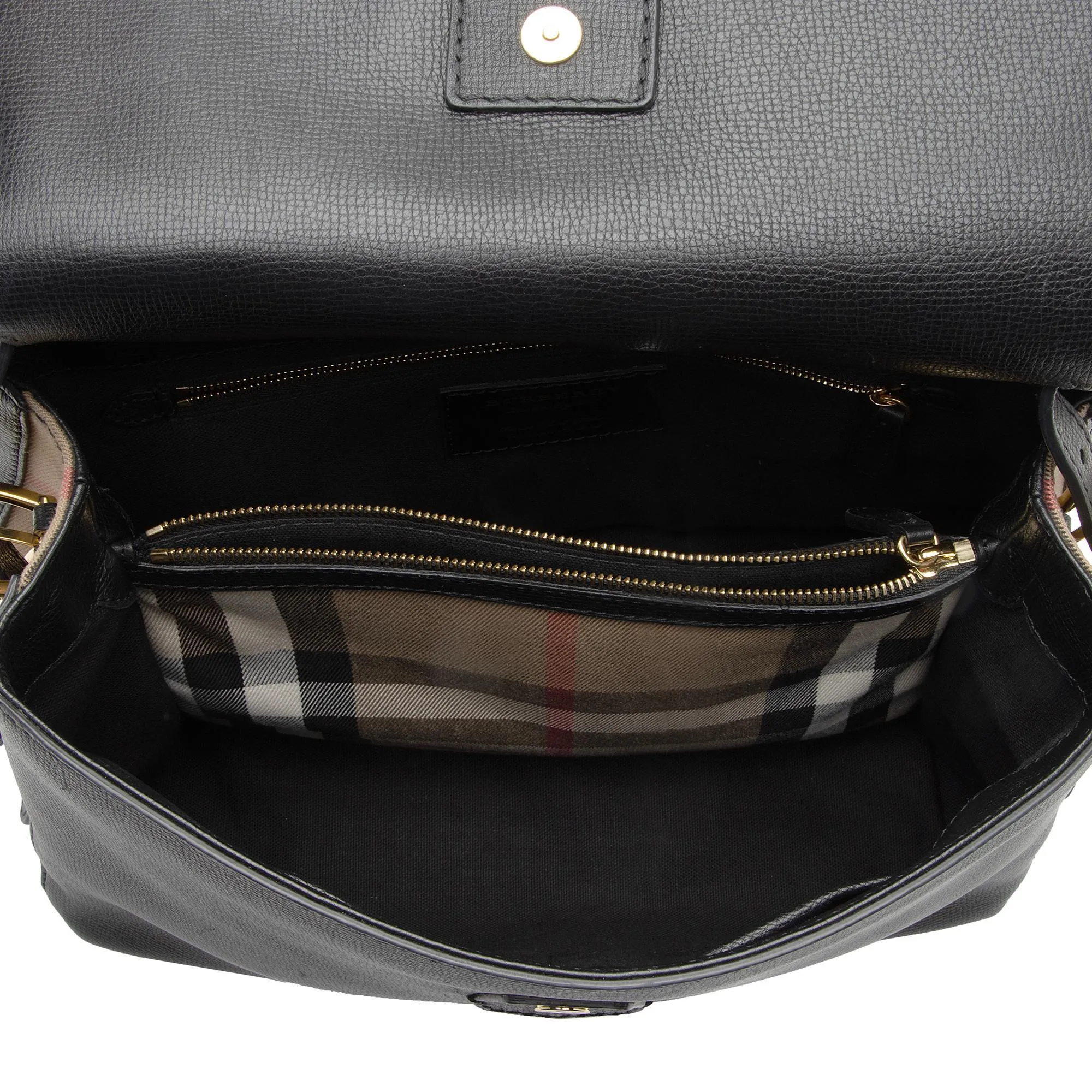 Burberry Calfskin House Check Camberley Medium Satchel (SHF-gaZERz)
