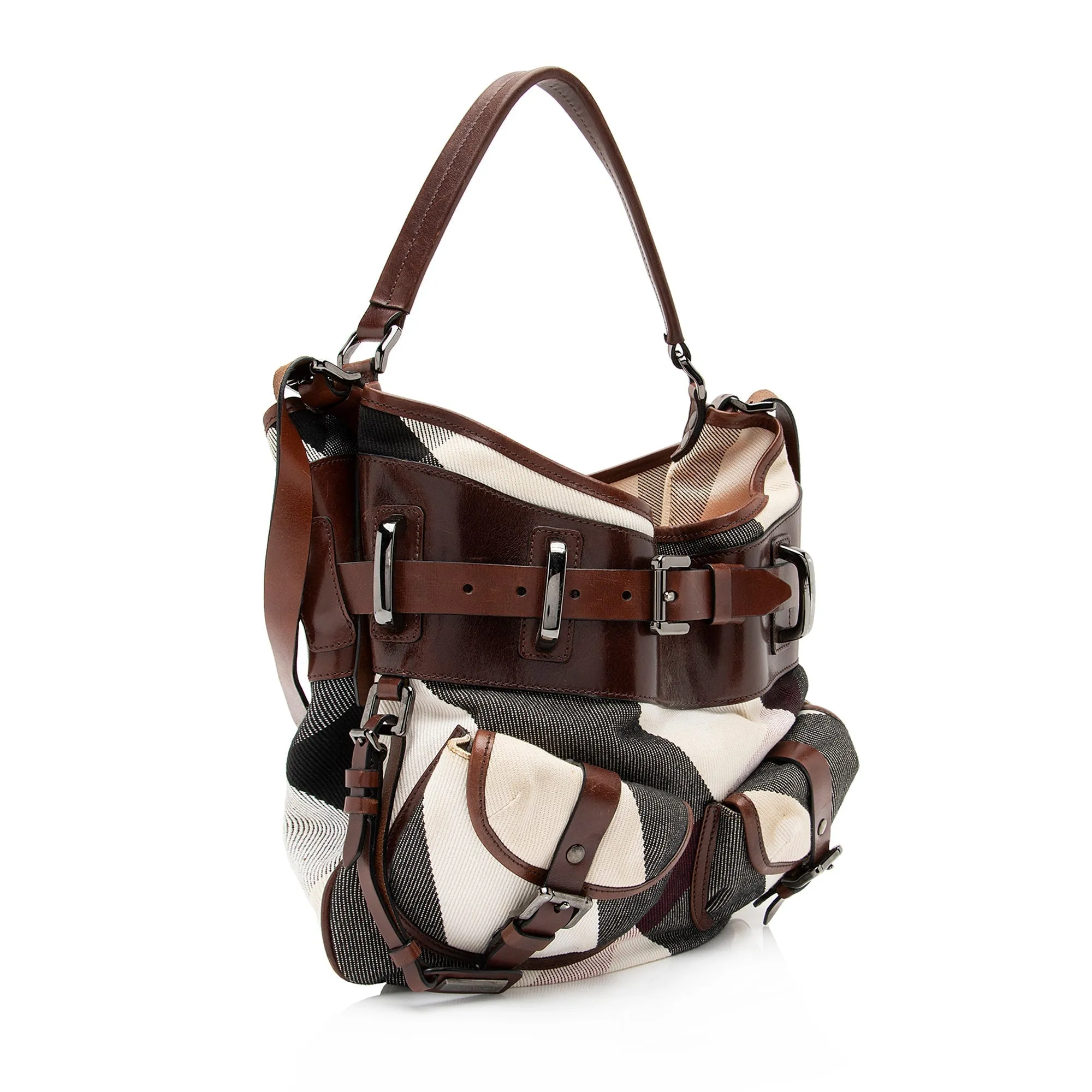 Burberry Mega Check Shoulder Bag (SHF-23563)