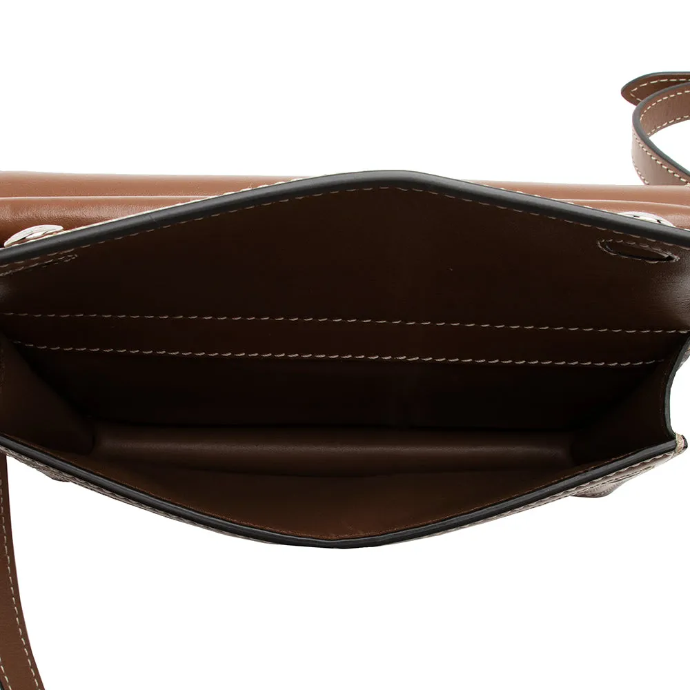 Burberry Smooth Calfskin Horseferry Print Title Mini Shoulder Bag (SHF-16316)