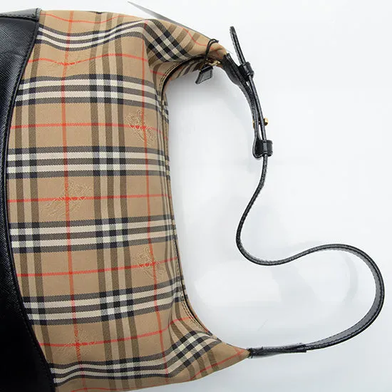 Burberry Vintage Haymarket Check Shoulder Bag (SHF-11495)