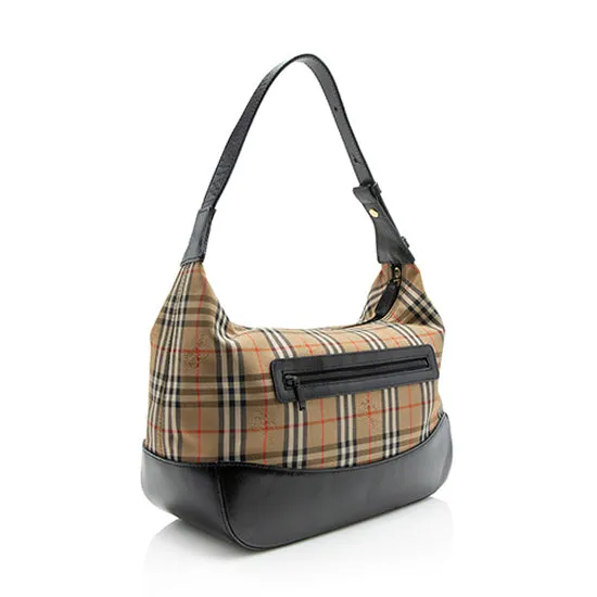 Burberry Vintage Haymarket Check Shoulder Bag (SHF-11495)