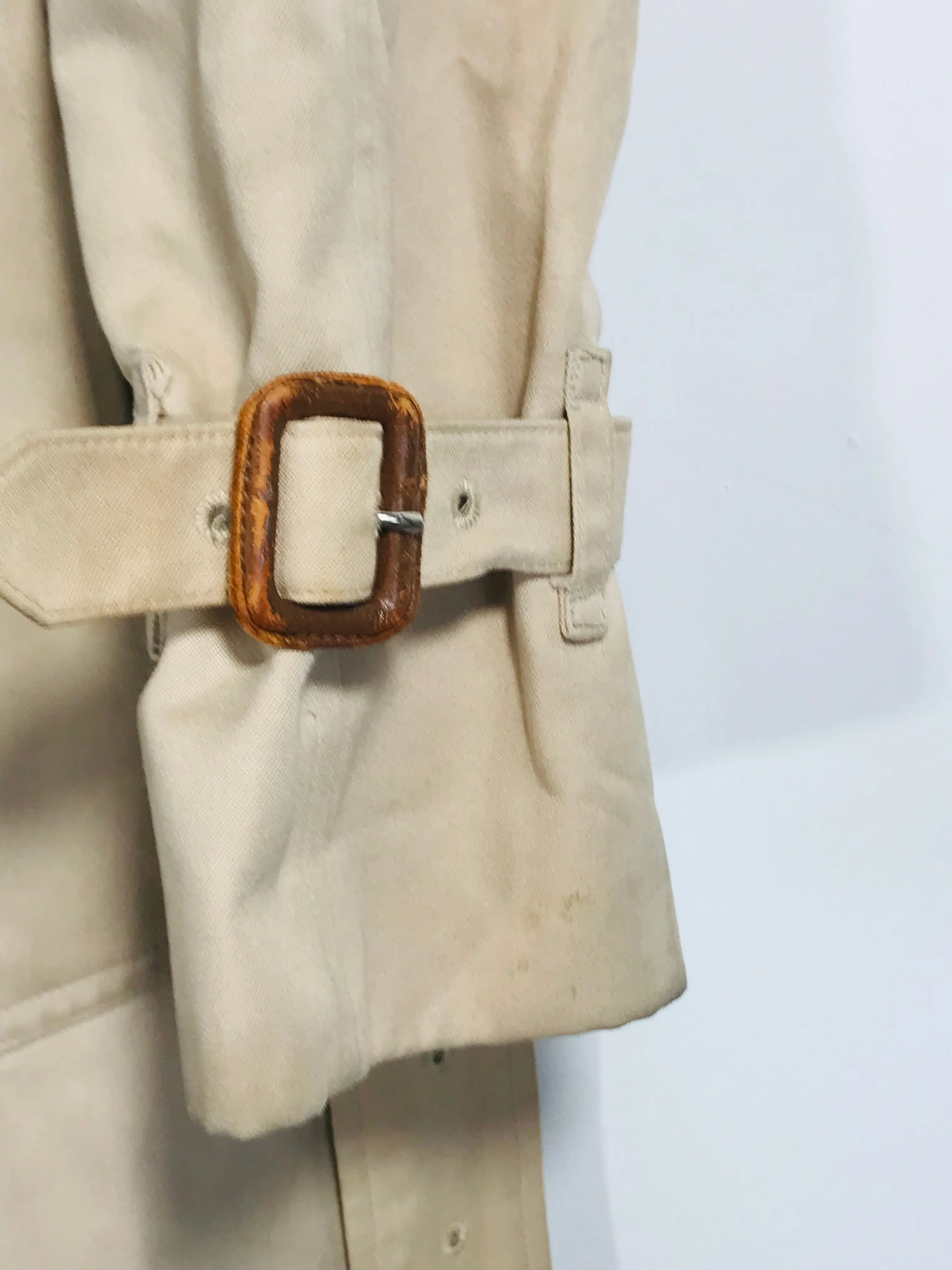 Burberry Women's Check Vintage Trench Coat | UK8-10 | Beige