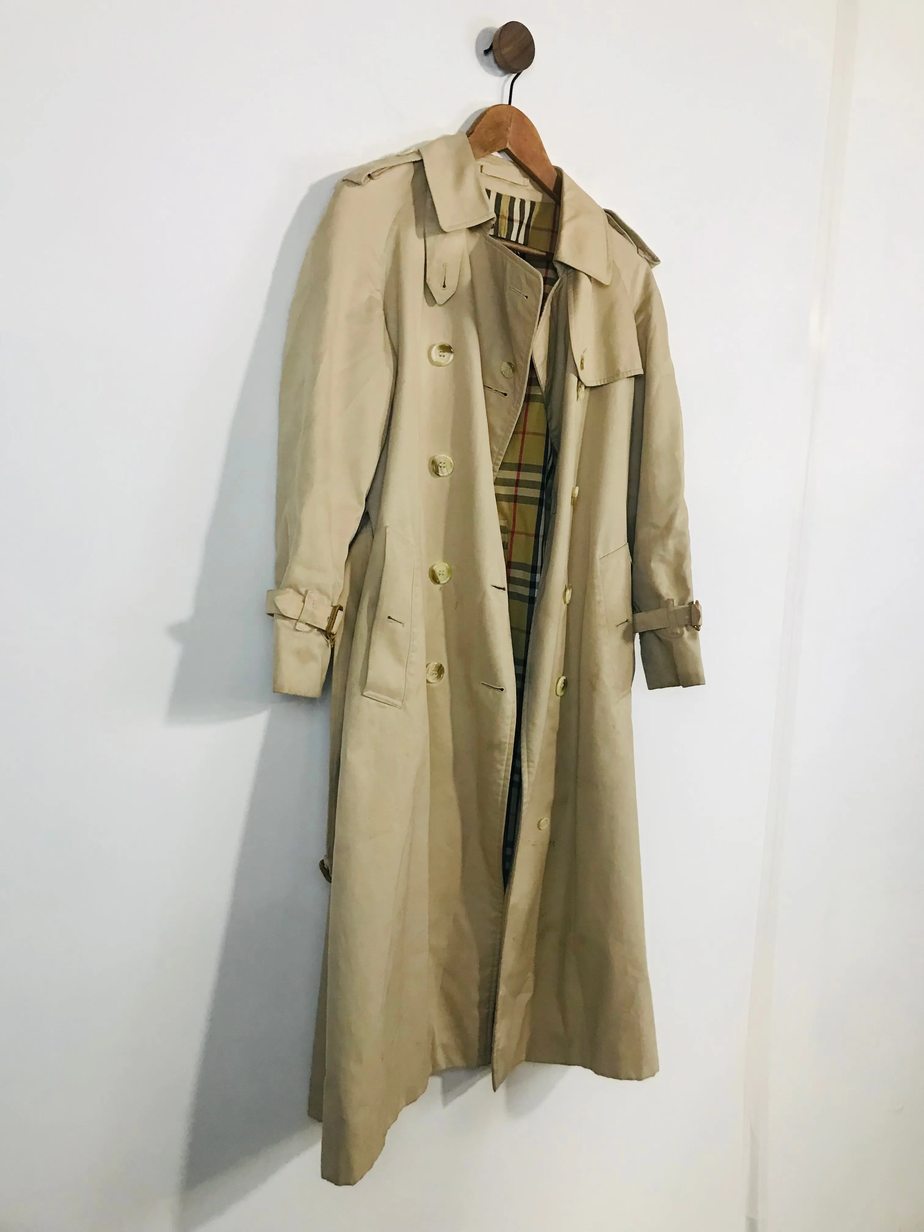 Burberry Women's Check Vintage Trench Coat | UK8-10 | Beige