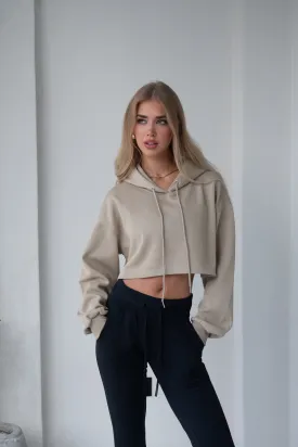 Cotton Emily Cropped Hoodie