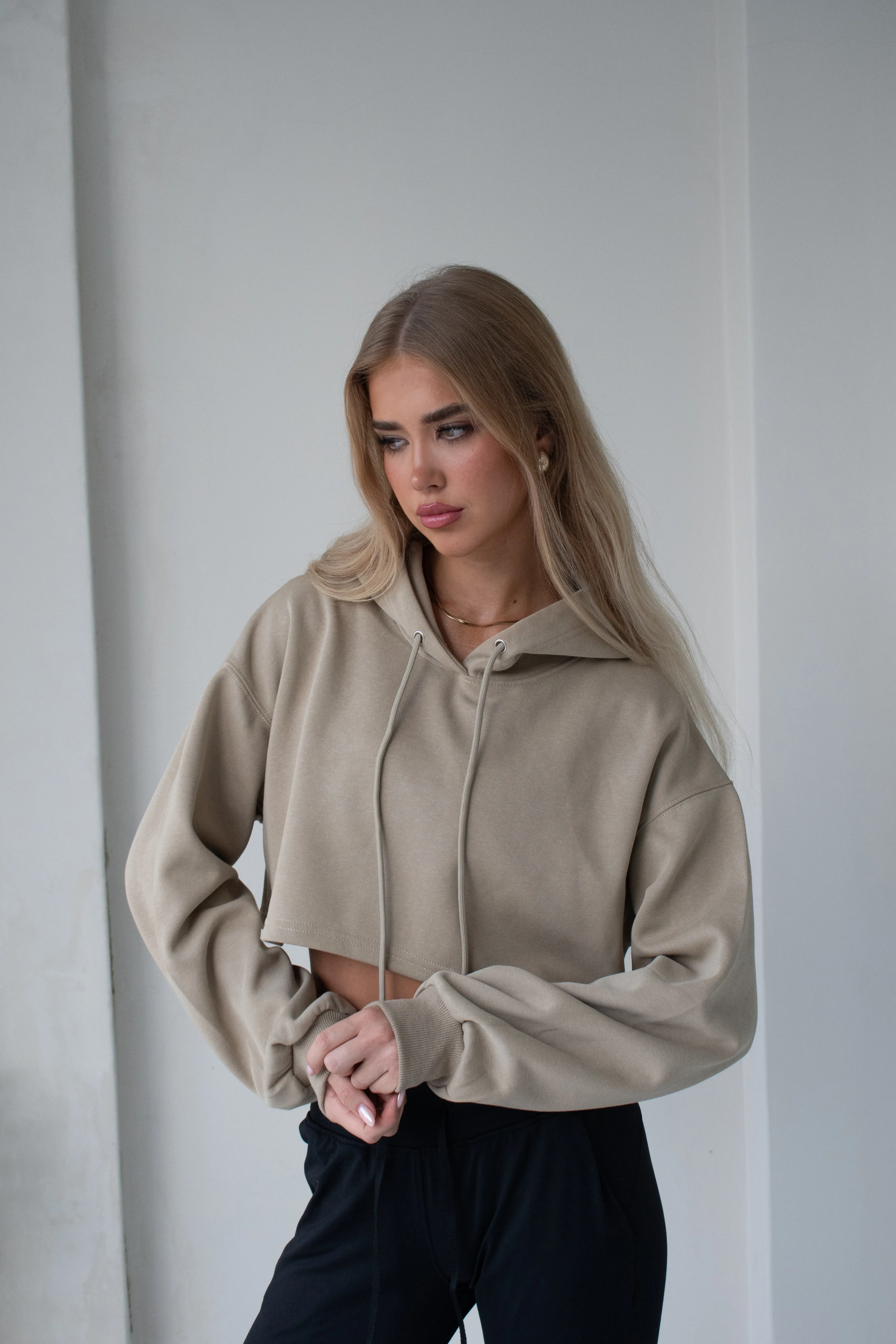 Cotton Emily Cropped Hoodie