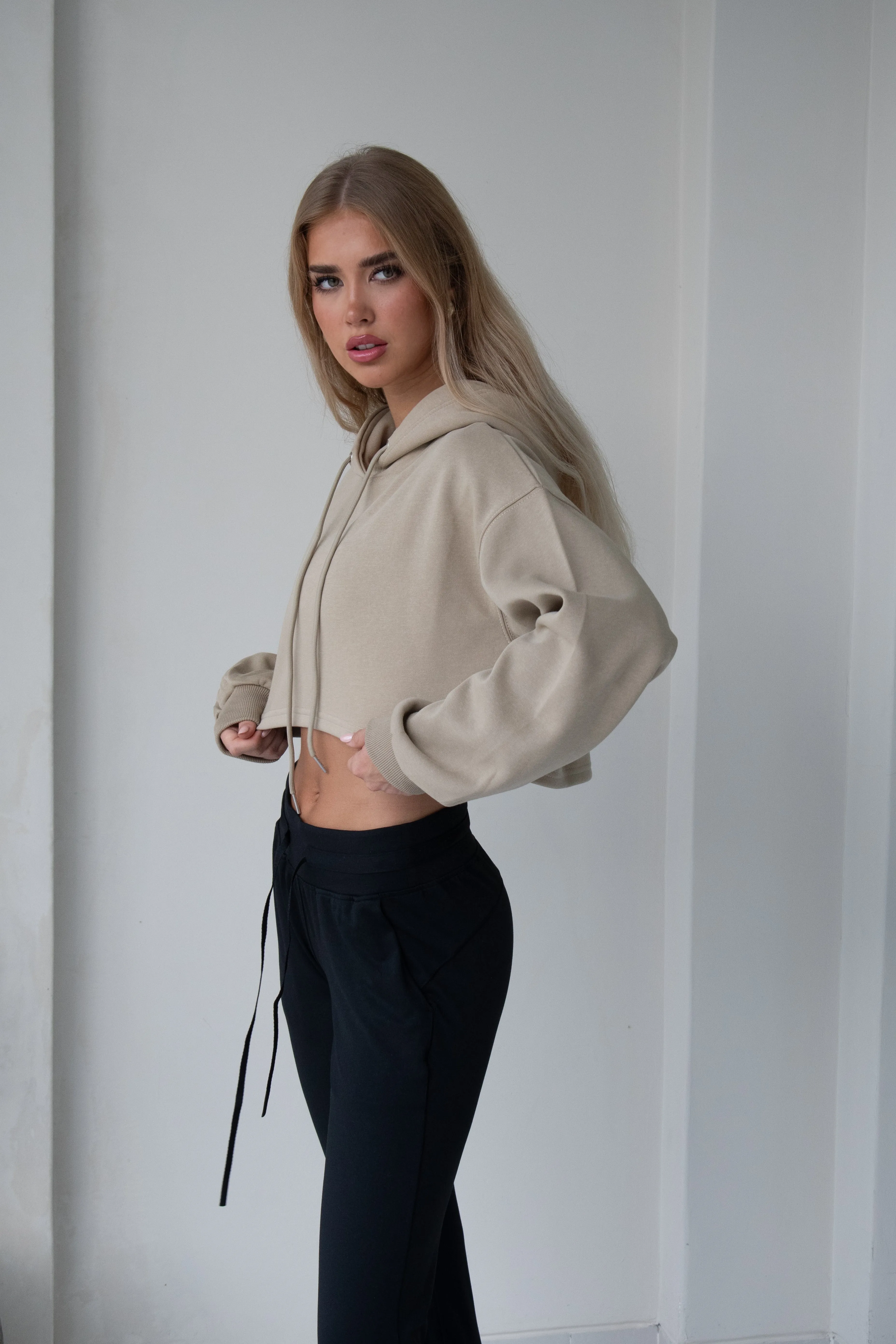 Cotton Emily Cropped Hoodie