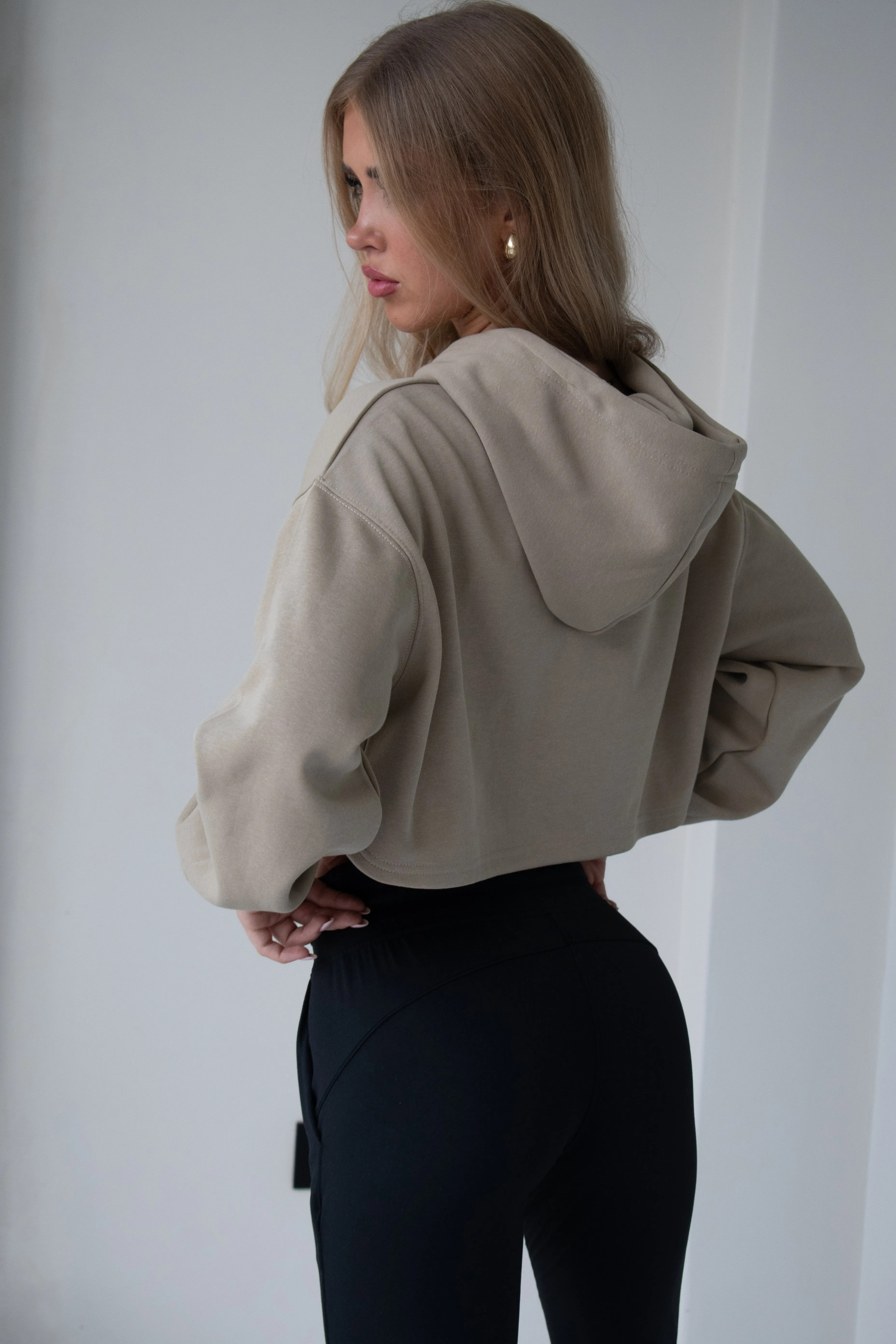 Cotton Emily Cropped Hoodie