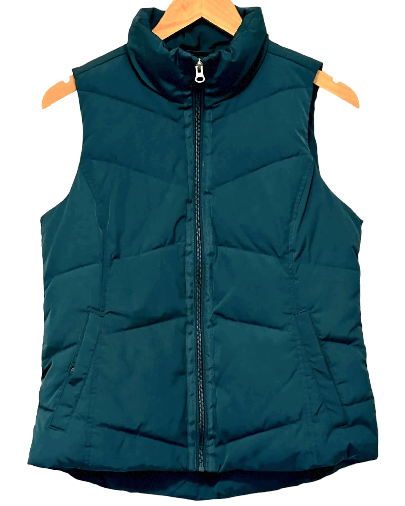 Dark Autumn Jasper Green Down Puffer Vest