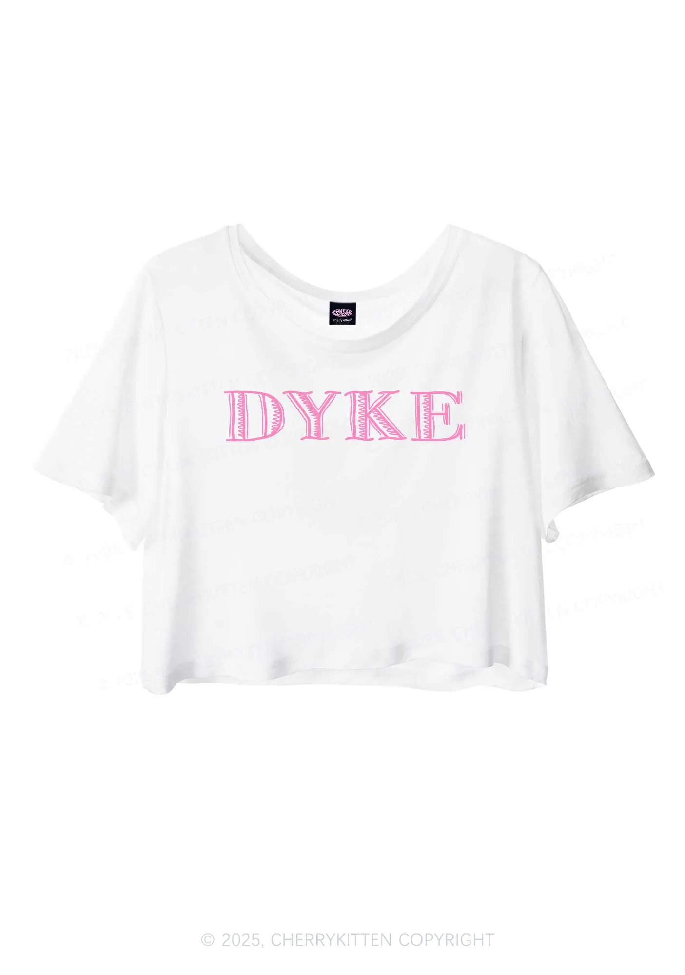 DYKE Pride Y2K Sheer Crop Tee Cherrykitten