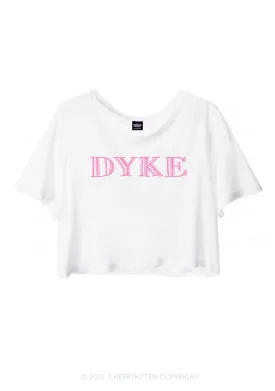 DYKE Pride Y2K Sheer Crop Tee Cherrykitten