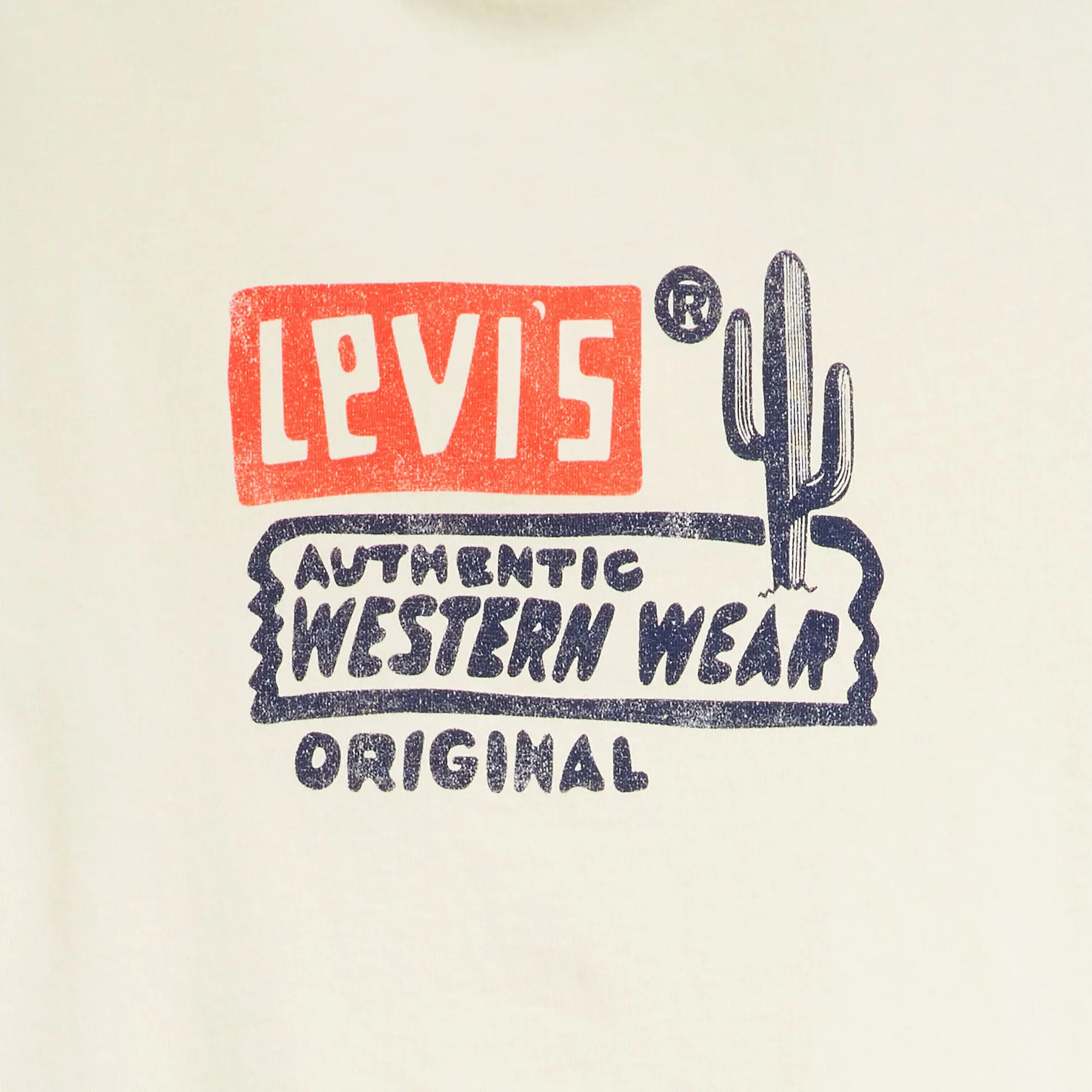 Graphic Classic T-Shirt in Authentic Western Wear Egret