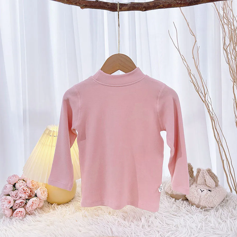Little Surprise Box Pink Kelly Crew Neck Upper & Lower Body Thermal Winter Warmers For Kids-Set Of 2 Pcs