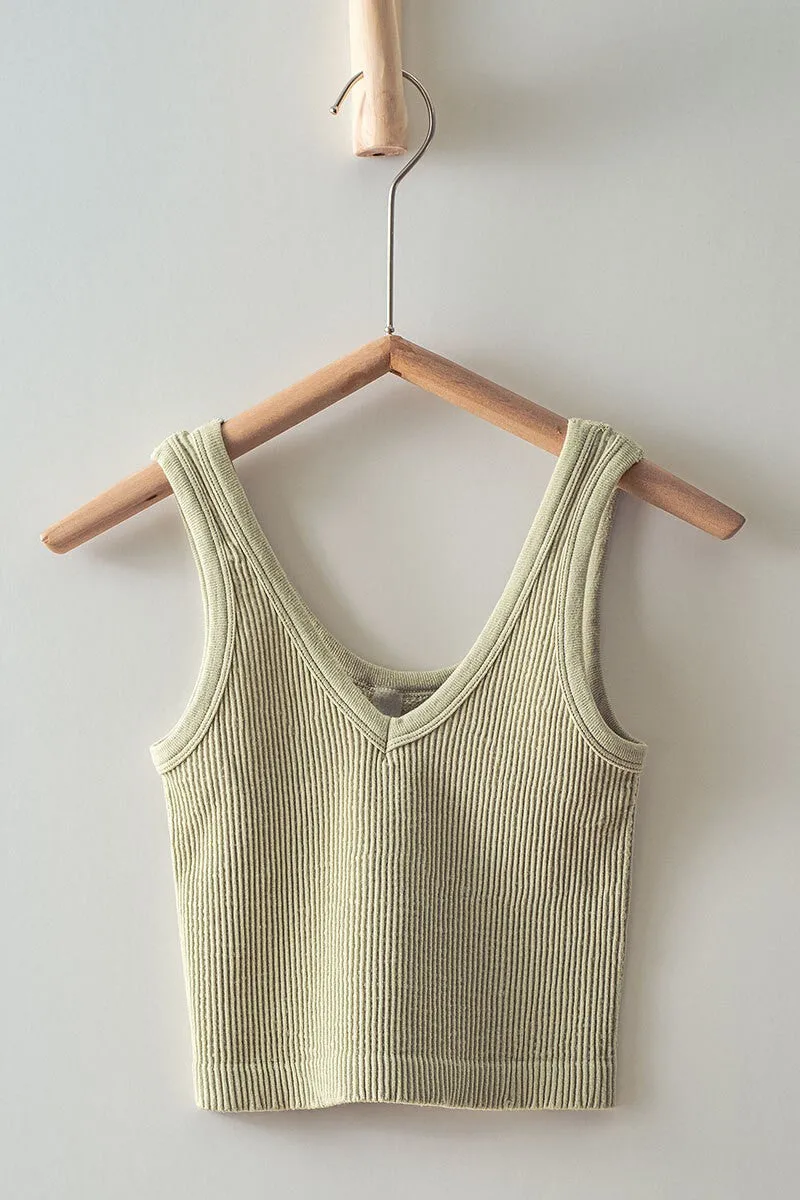 Mia Seamless Ribbed Crop Tank