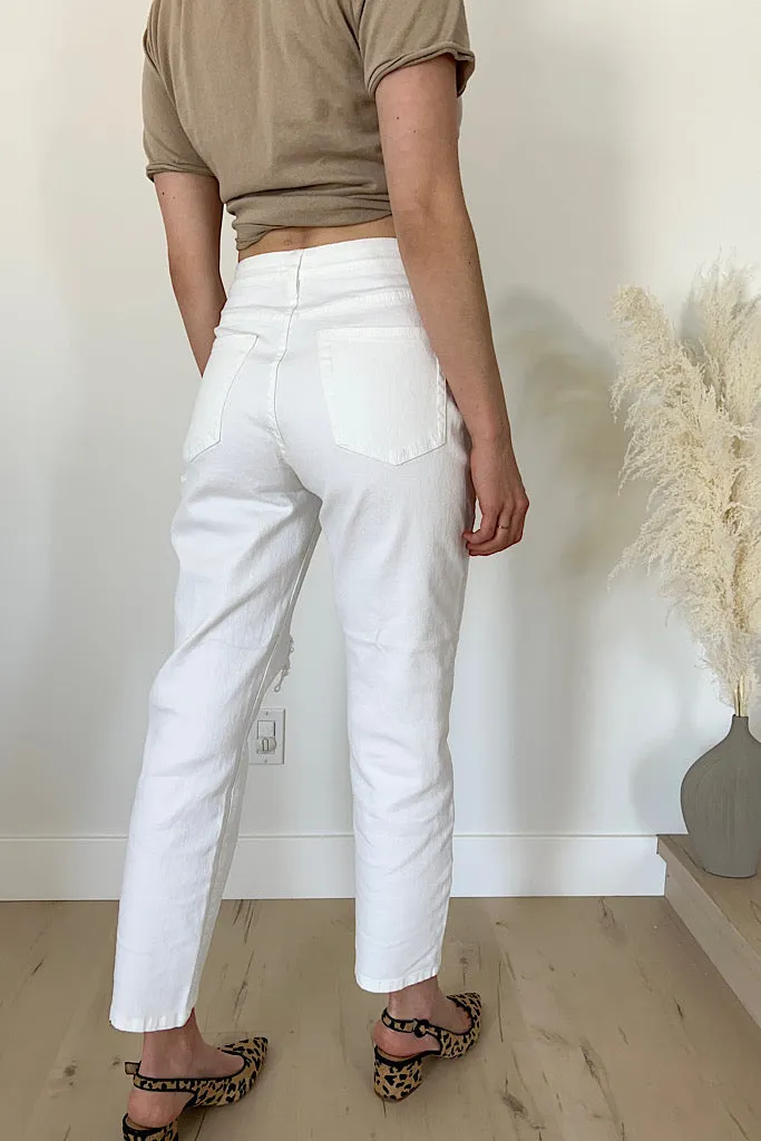 MYA MOM JEANS (WHITE)