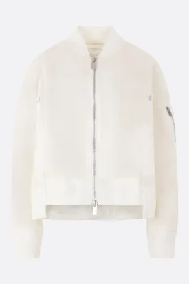 nylon twill bomber jacket