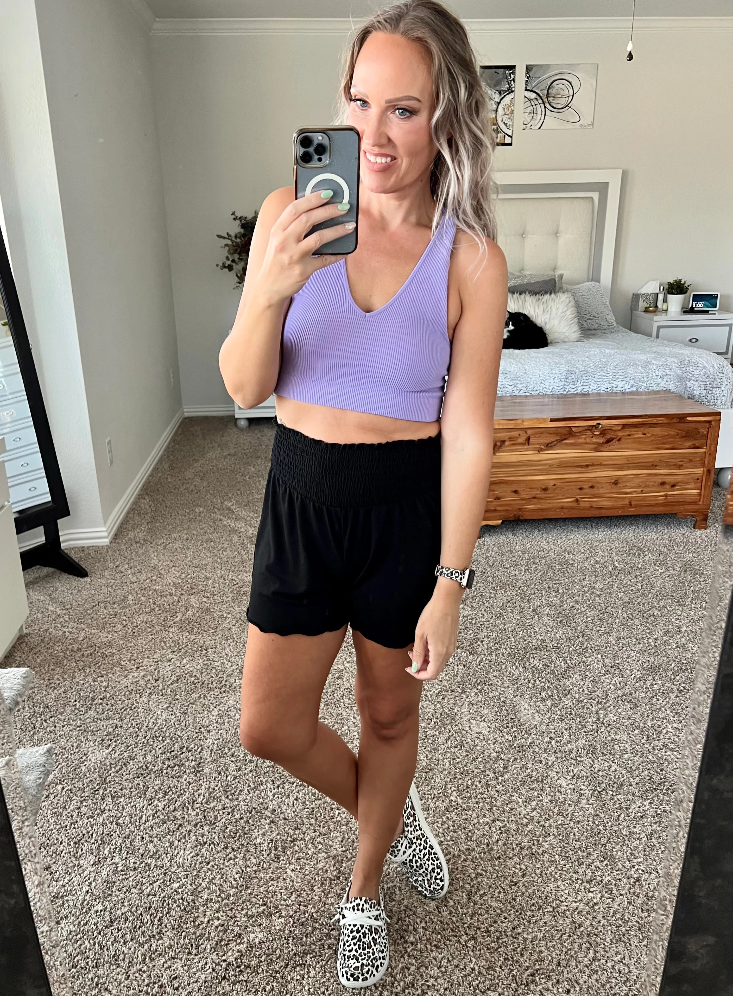 Ribbed Cropped Racerback Tank Top with Removable Bra Pads