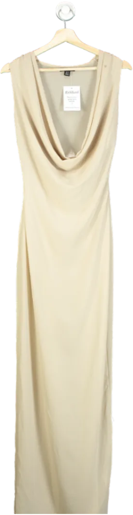Rick Owens Beige Draped Maxi Dress UK 10