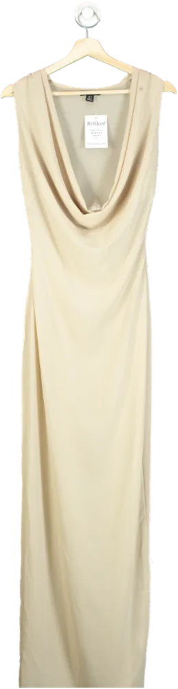 Rick Owens Beige Draped Maxi Dress UK 10