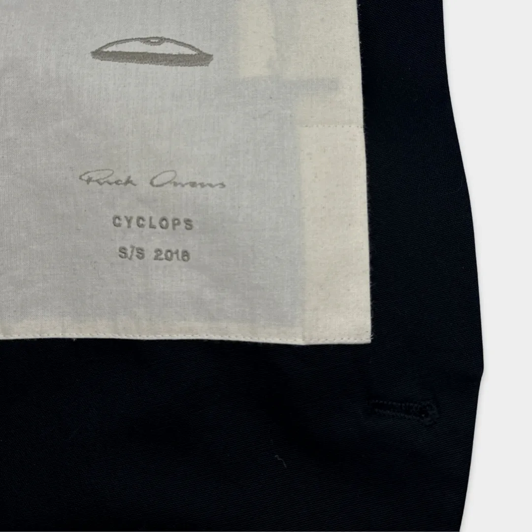 Rick Owen's women's black cotton draped coat