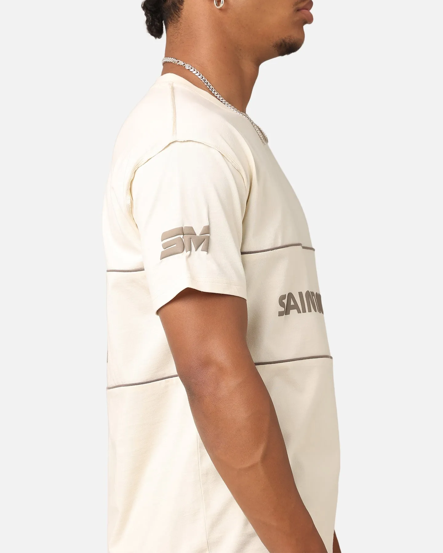 Saint Morta Moto Lafayette T-Shirt Off White/Brown