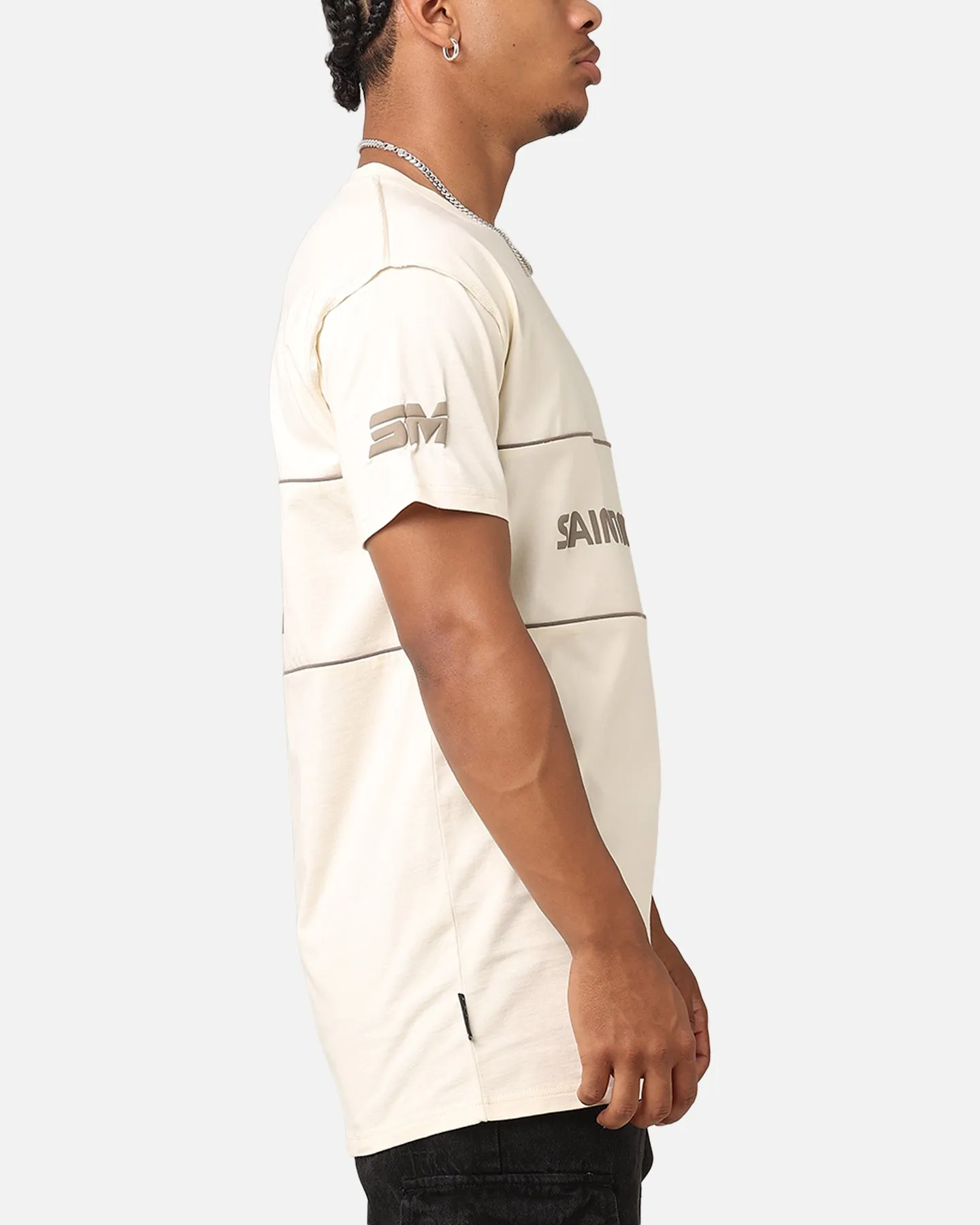 Saint Morta Moto Lafayette T-Shirt Off White/Brown