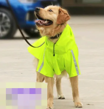 Spring and summer new dog raincoat waterproof cape dog reflective raincoat