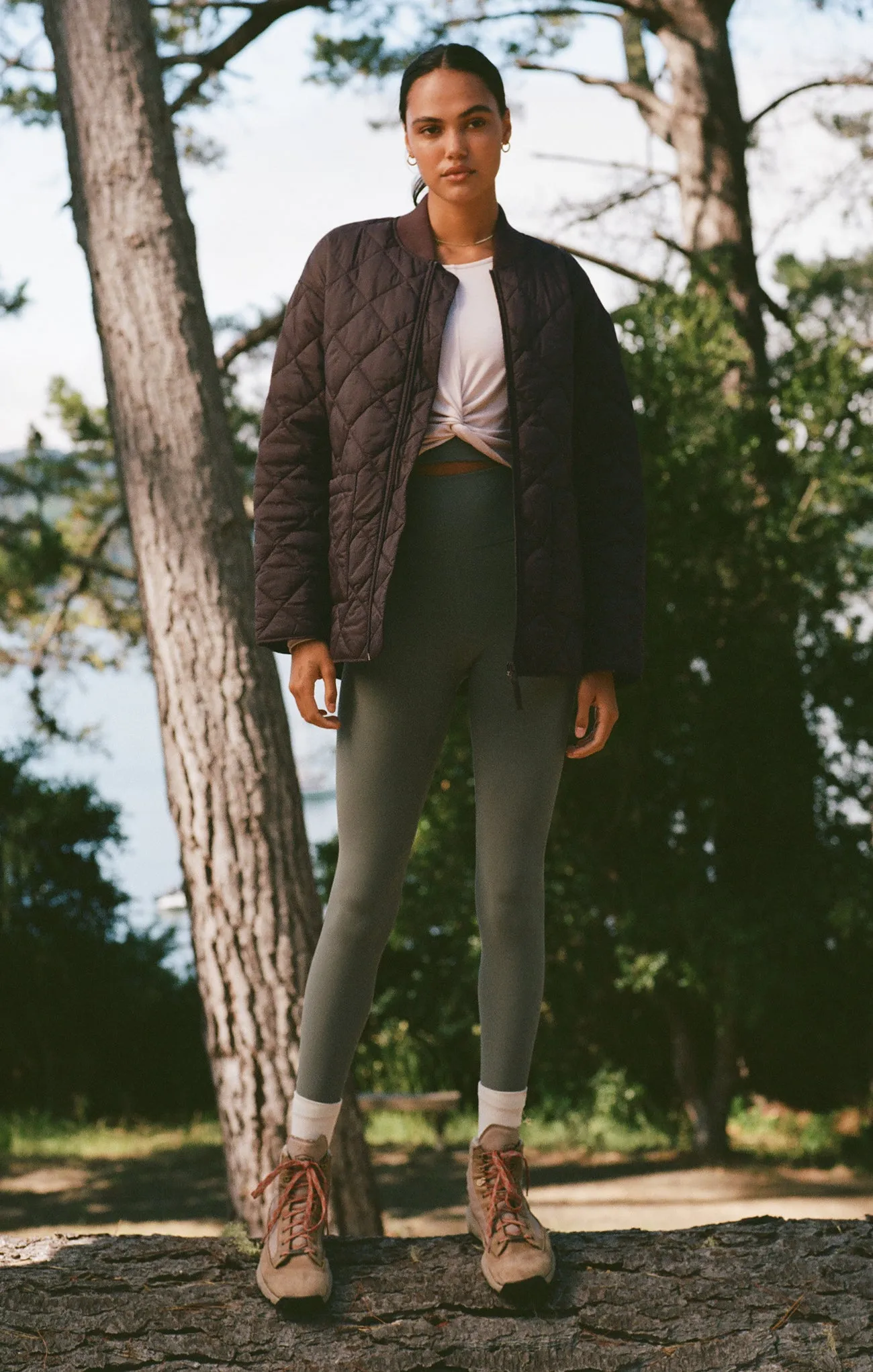 Sunrise Quilted Nylon Bomber Jacket