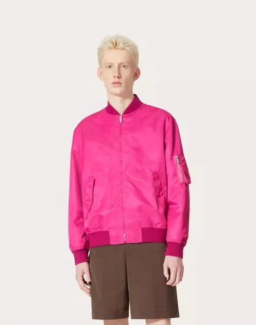 Valentino Nylon Bomber Jacket Pink