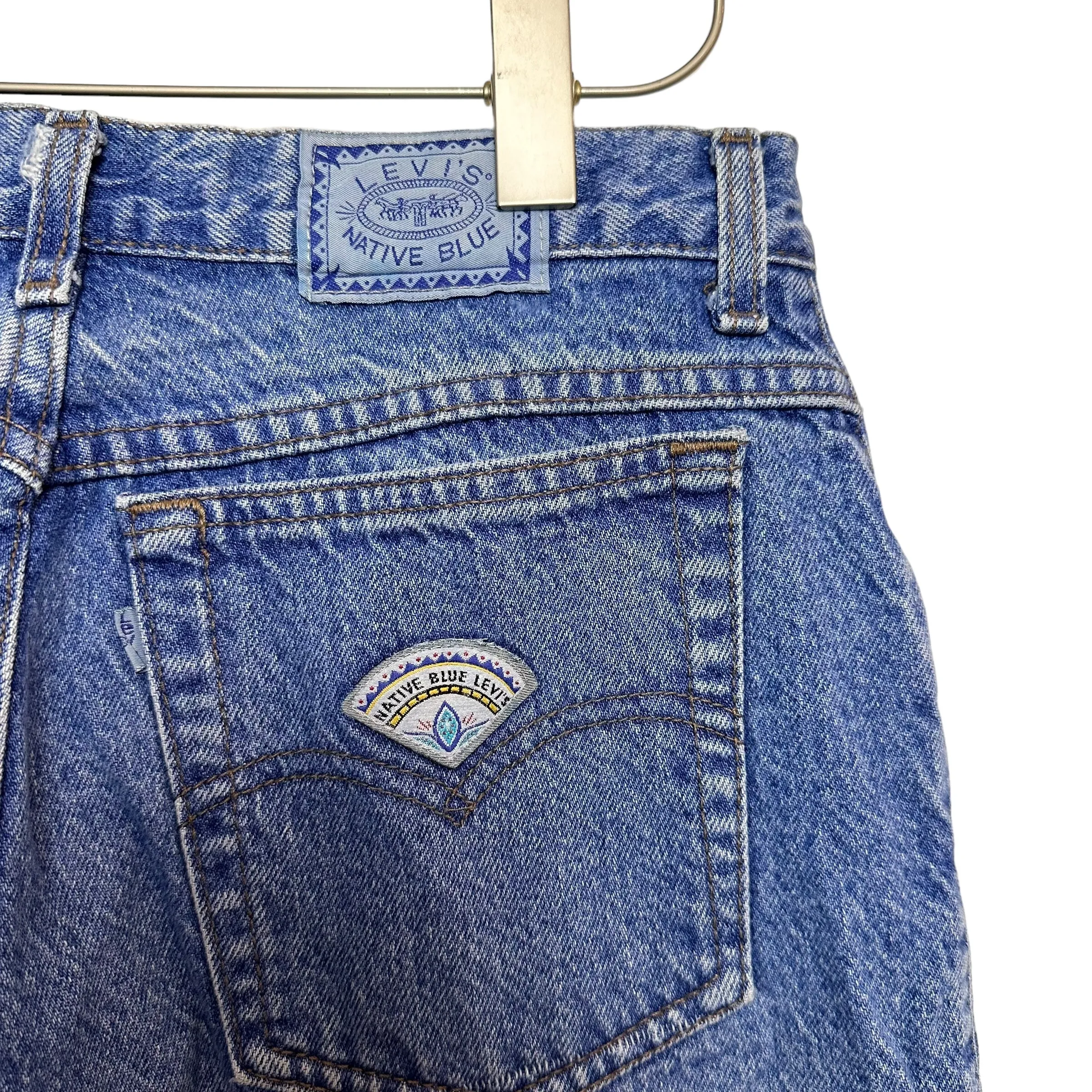 Vintage 80s 90s Levi's Native Blue High Rise Jeans Denim Mom Tapered Straight 30