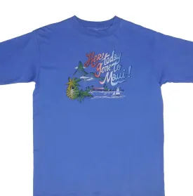 VINTAGE HERE TODAY GONE TO MAUI HAWAII GRAPHIC 1985 TEE SHIRT SIZE LARGE