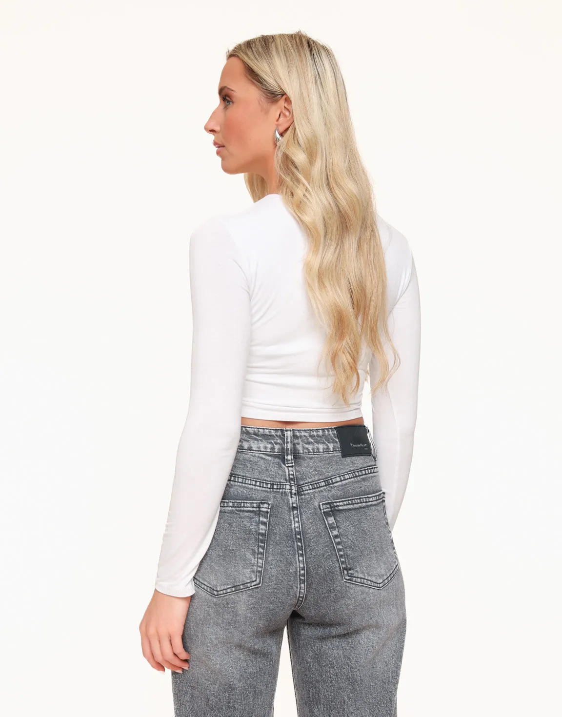 Witte Basic LS Cropped - Top