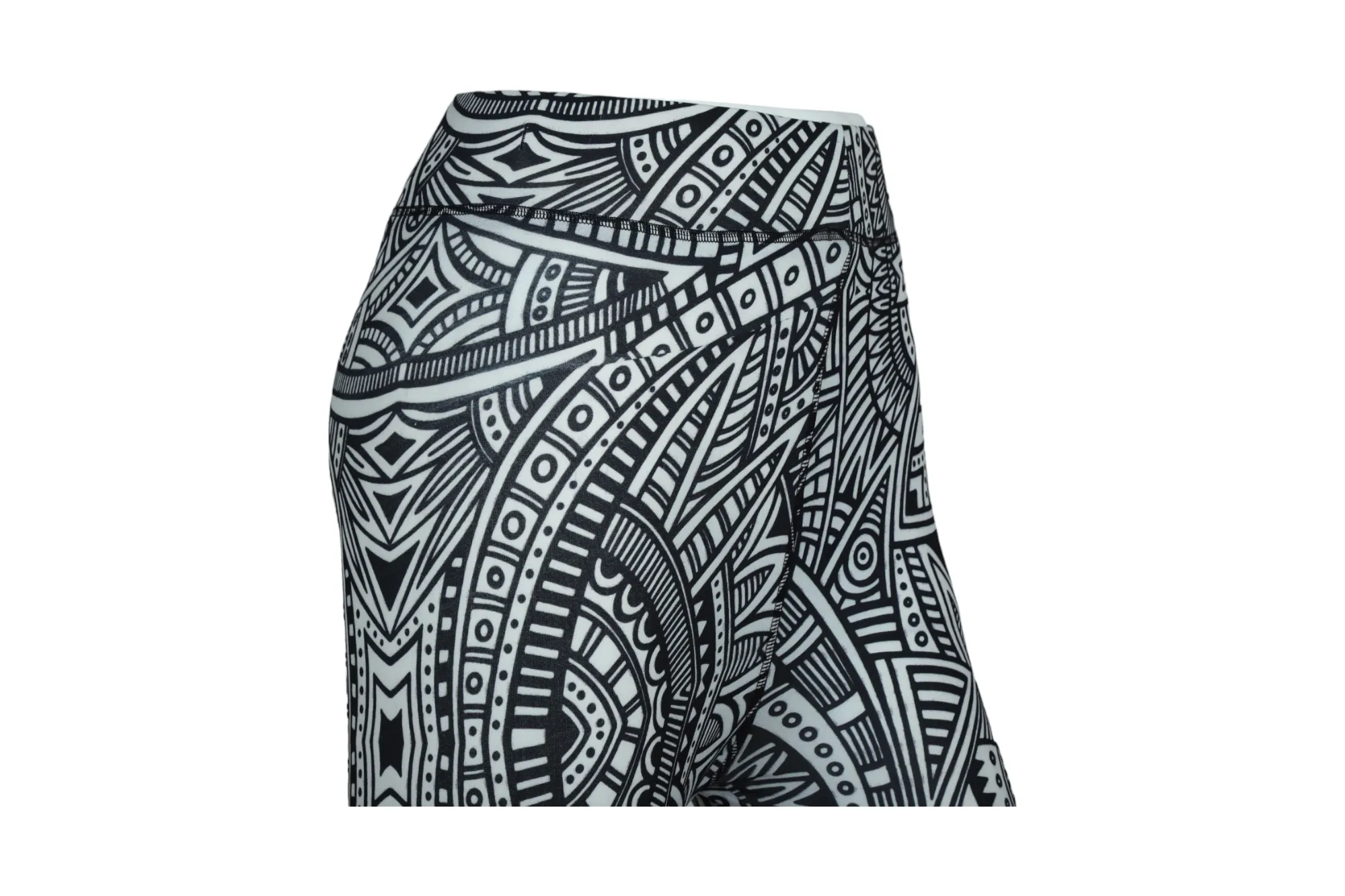 Women High-Rise Printed Leggings 80053 (BLACK)