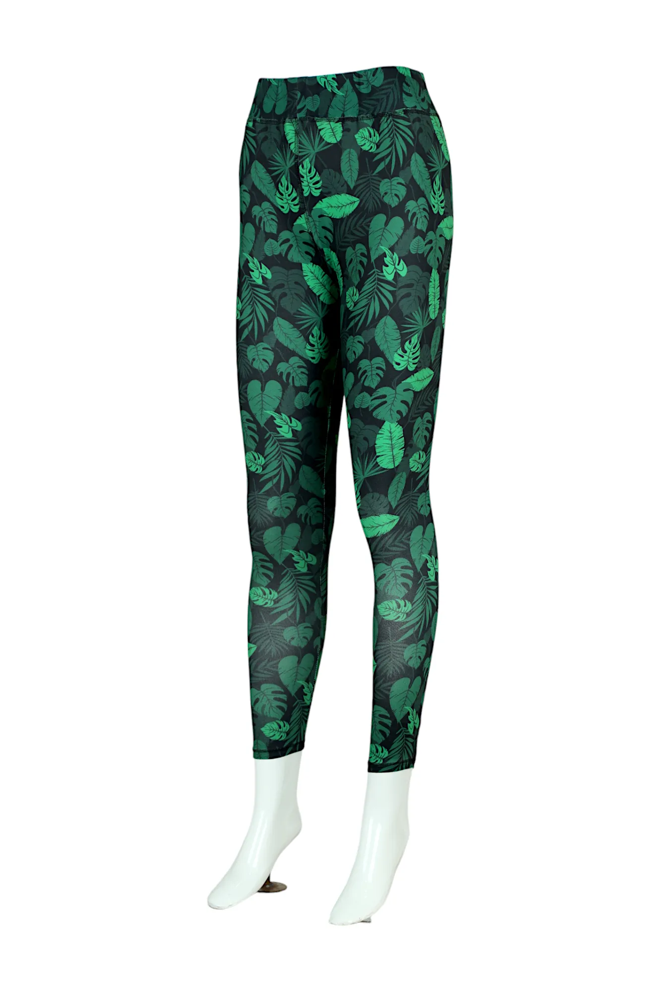 Women High-Rise Printed Leggings 80053 (GREEN)