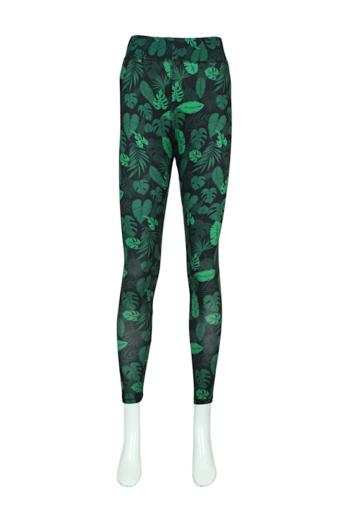 Women High-Rise Printed Leggings 80053 (GREEN)
