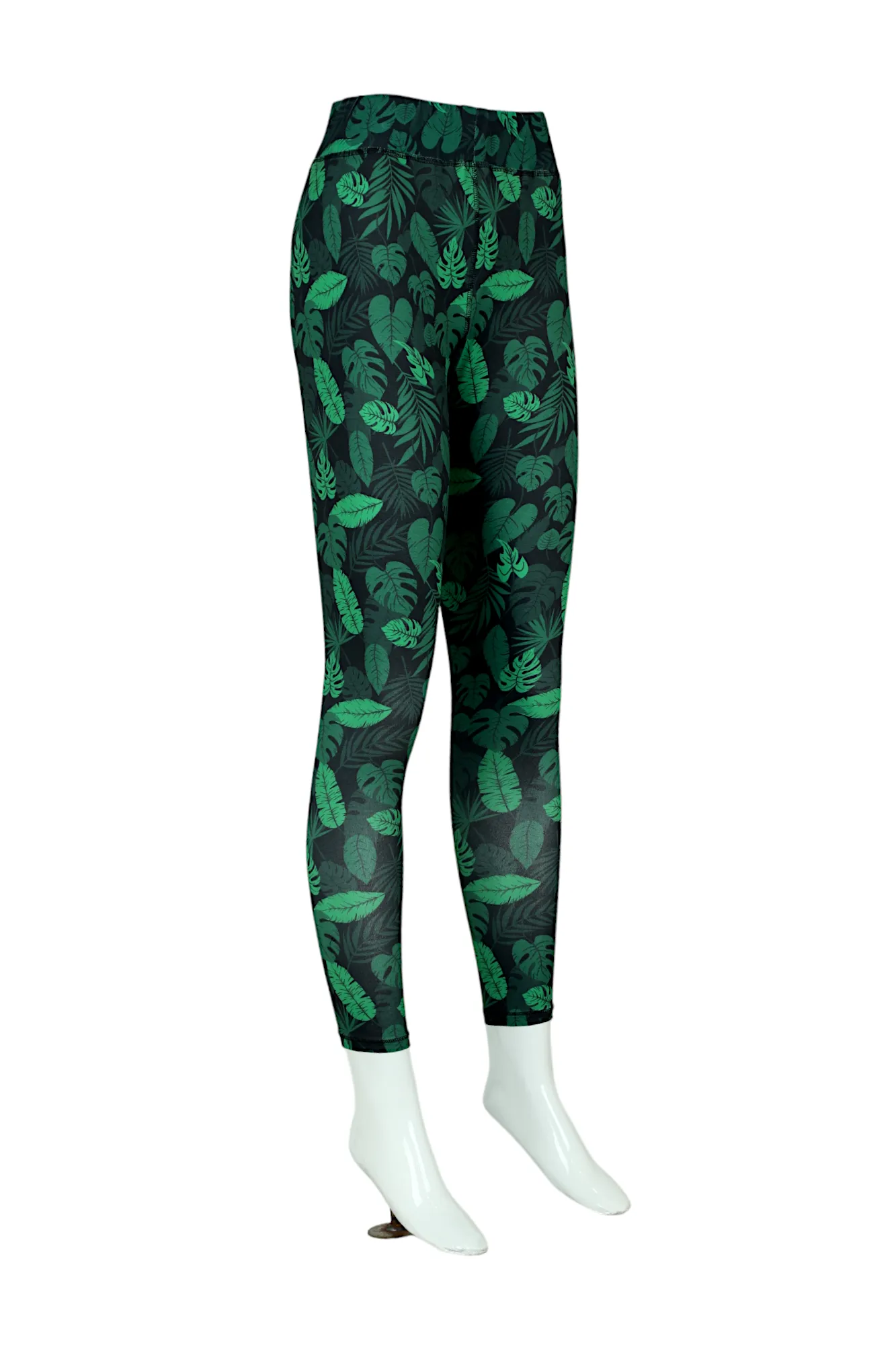 Women High-Rise Printed Leggings 80053 (GREEN)