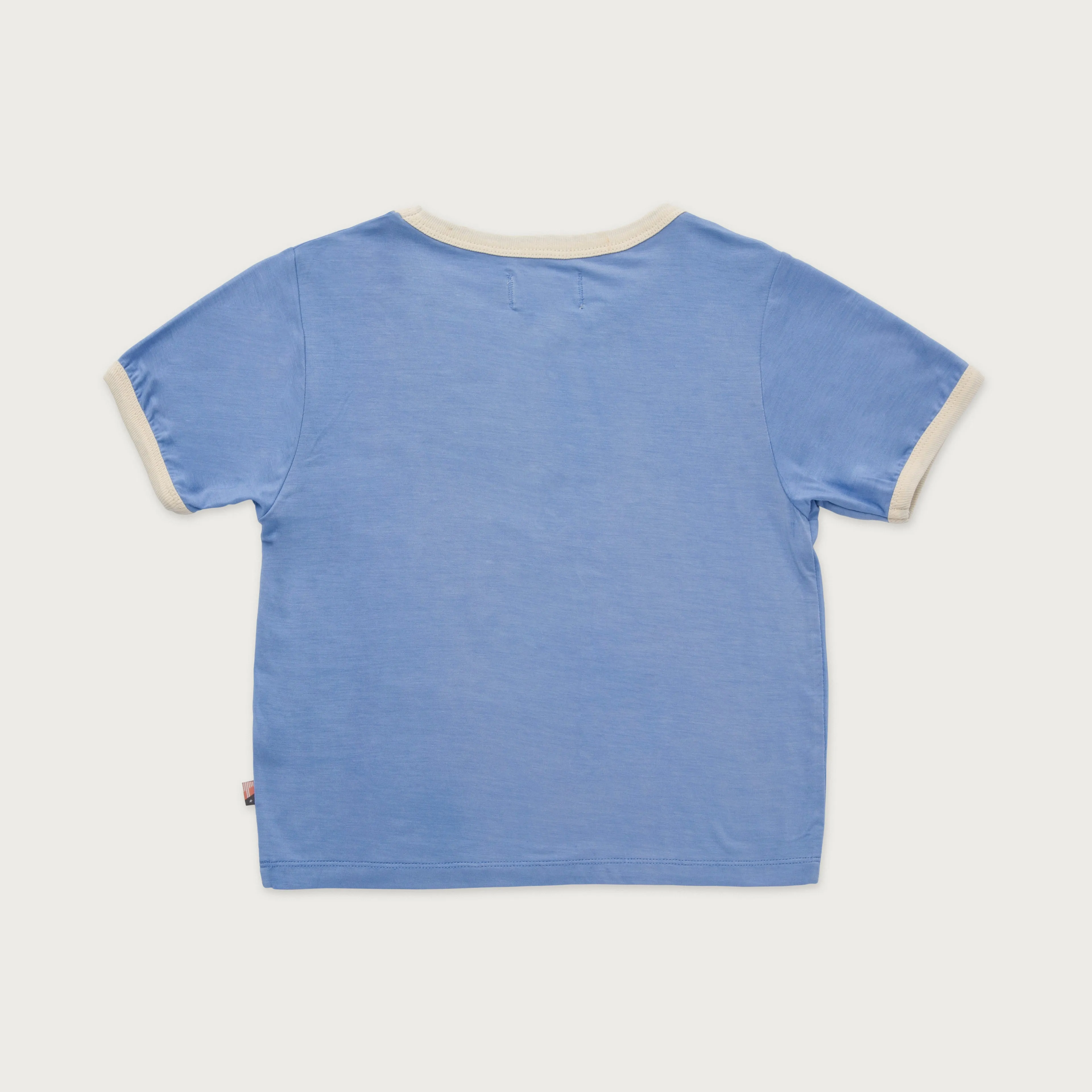 Womens Baby Ringer - Sky Blue