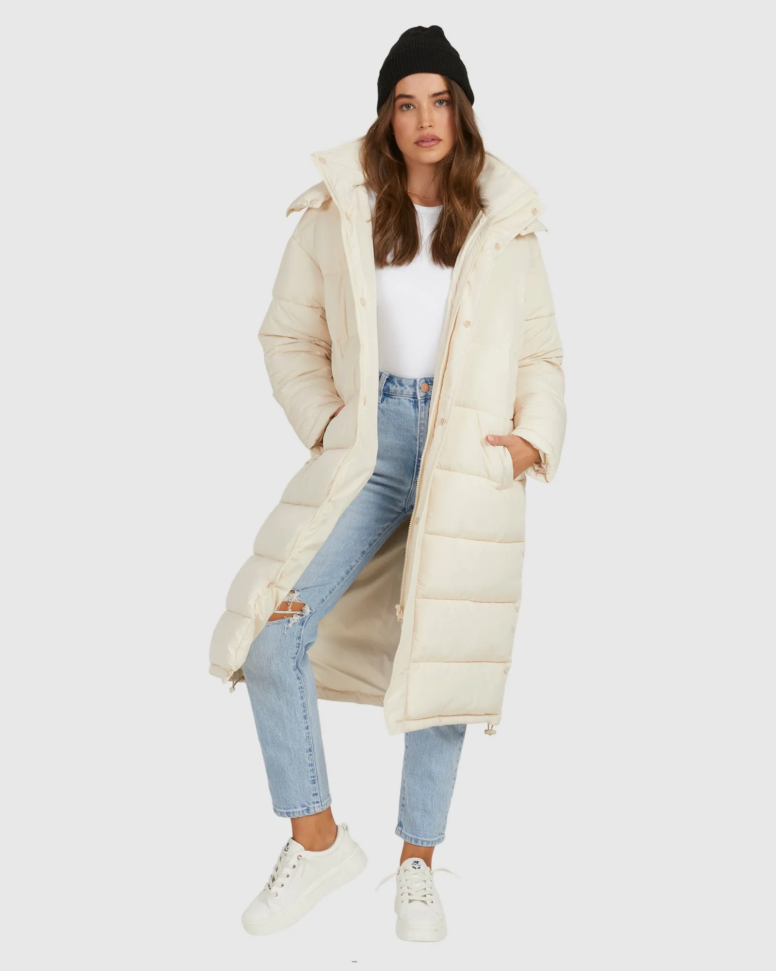 Womens Step Out Longline Puffer Jackets
