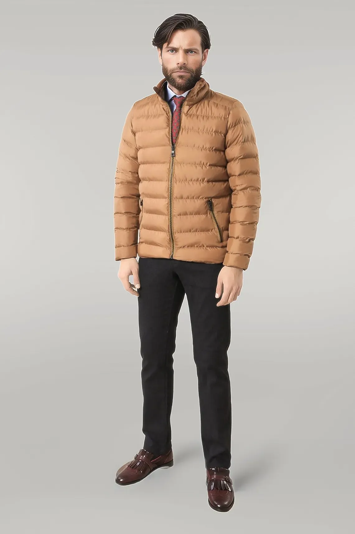 WSS Camel Short Men Down Jacket  - Singen