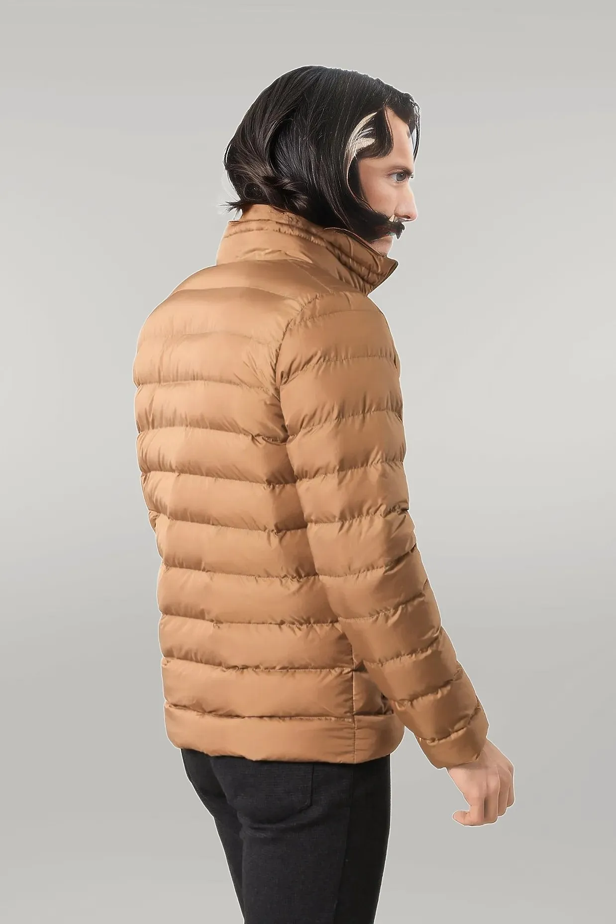 WSS Camel Short Men Down Jacket  - Singen